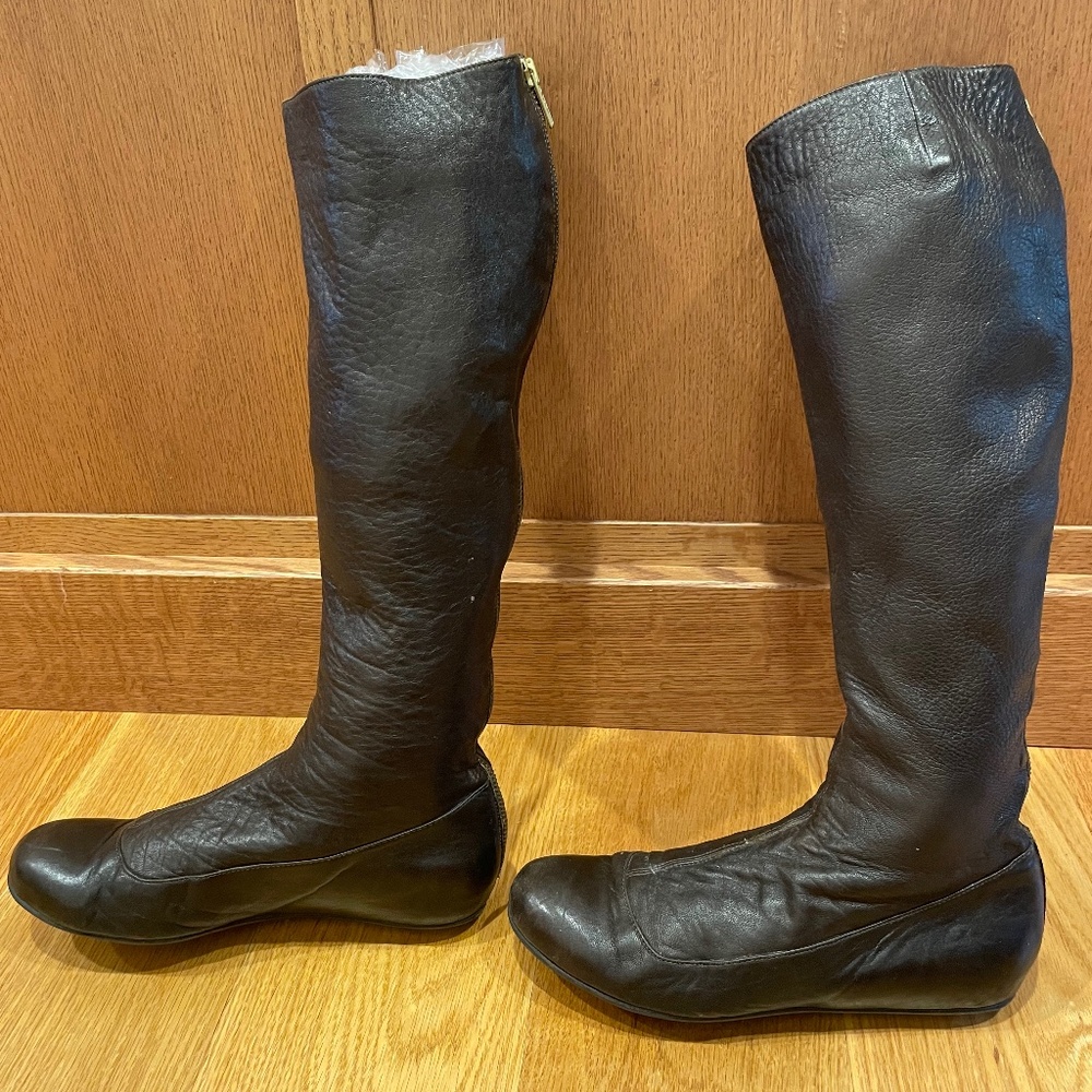 Lanvin Brown Leather Boots 7.5